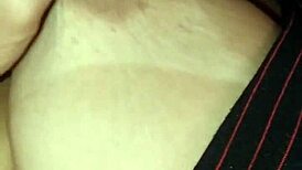 She fell asleep watching Netflix, and I filmed her saggy natural tits secretly.