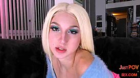 Bigtit pov girlfriend sucking balls before riding cock