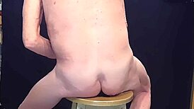 naked shemale rides dildo in transsexual gay skinny ladyboy session