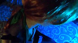 sexy maid gives a close-up pov blowjob with cum swallow.