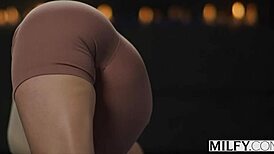 Fit Yoga Milf Barbie Rides College Stud's Hard Cock