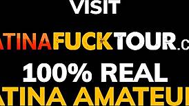 little sexy latina brunette bent over and railed doggy by huge cock