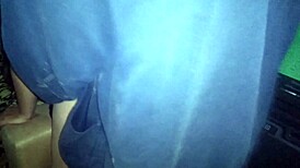 I pull her thong aside and fuck her on the kitchen couch.