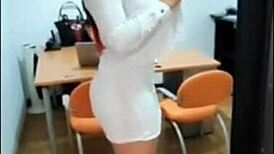 Zamira shows big ass in first costume with aleja