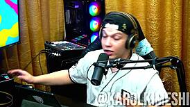 a karol kimeshi gets on all fours showing off on table and chair while ruan slaps her ass - pop in the shack