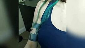 Horny Blonde Girlfriend With Big Ass And Tattoos Plays With Dildo And Blows You.