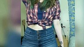 Horny Blonde Girlfriend With Big Ass And Tattoos Plays With Dildo And Blows You.