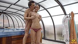 Old4k Girl Says She's Tired Of Swimming But Loves Getting Nailed