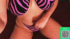 i'm watching this hot brunette playing with her toy, getting orgasm