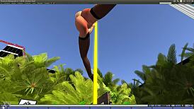 Check out this beautiful blond girl dancing on the pole in Second Life! 😍