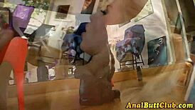 fetish lesbians dildo banging big ass in high heels