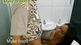 hot brunette gives wet blowjob and rides cock in motel 😍