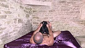 beautiful mature european milf brunette gets fucked and creampied by couple