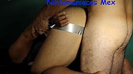 finally convinced my curvy mexican neighbor to get tied up with tape for wild sex