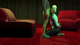 Psychologist Britt Gets Throat Destroyed in 3D Animation