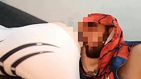 i dressed as spider-gwen to fuck my comic fan brother-in-law with his monster cock, making her orgasm in homemade cosplay