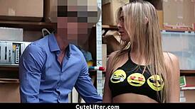 teen troublemaker gets fucked by mall officer for punishment