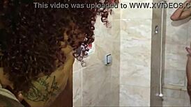 spying on young guy in bathroom, couldn’t resist giving my pussy away so good