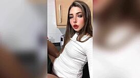 Petite girl pays rent with her cute pussy, loving the creampie semen