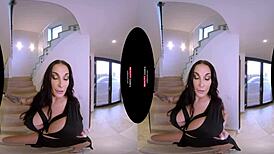 i'm watching this german milf with huge boob in vr pov