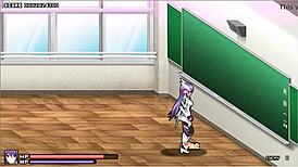 Blazing Angel as Super Hero Girl Orgasms in Filmed Hentai Game Scene