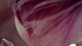 cumshot lands in Isabella's mouth during intense blowjob