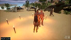 Two Big Men Fuck Hot Girl In Every Hole Outdoors