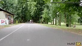 Hunt4k guy watches his girlfriend fuck for cash in park