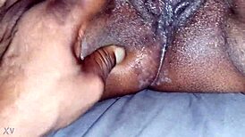 Man, that sweet pussy juice is just flowing down like a stream