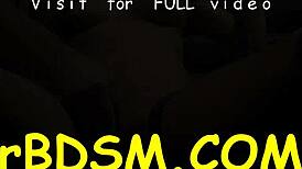 Bound up chick's sexy cunt gets fucked viciously by her partner.