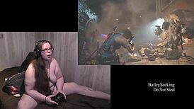 naked resident evil 3 playthrough part 4 with big ass brunette