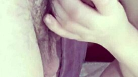 Girlfriend teases on balcony, playing with wet pussy