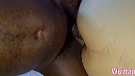 Taking that big ass wife hard in interracial homemade scene?