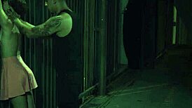 big tit teen rides dildo in anal bondage orgasm