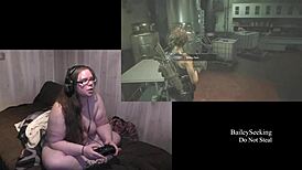 naked resident evil 3 playthrough part 4 with big ass brunette