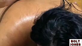 Bold Brazilian Group Sex: Chubby Babe Squirts During Intense Assfucking and Muff Diving