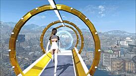 Fallout 4 brunette anime babe in sexy fashion gets hardcore drilled