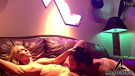 slutty blonde christie stevens gets dicked by french stud alex legend in hardcore riding 😈