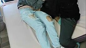 Sommer TEEN lets FRIEND TRY her ASS in latina babe scene