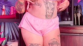 i'm teasin in silk pajamas, showin my big ass and tits