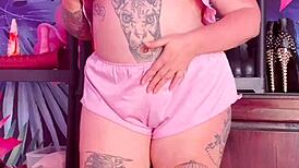 i'm teasin in silk pajamas, showin my big ass and tits