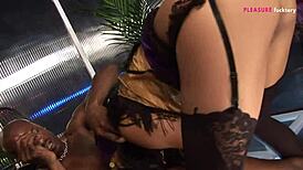 girlfriend rides cock and i fuck ebony mouth