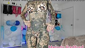 Melody Radford BOLDLY TRIES ON BLACK SKIRT AND SKIMPY MICRO BIKINI HAUL