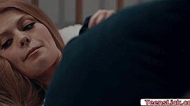 teen blonde is licking her stepsister 😏