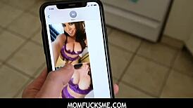 Stepmom Carmen Valentina sends nudes to stepson in POV taboo scenario