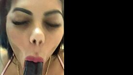 Latina brunette strips with anal plug and squirts 😏