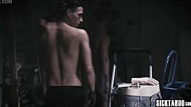 Crazy petite babe takes two big cocks!