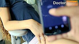 the bitch on leash serves the male with her ass, licking the cum clean after hardcore anal