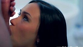 Feeling her way with a skilled blowjob