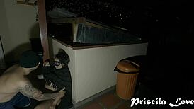 Hot Lovers Fucking Outdoors At Night